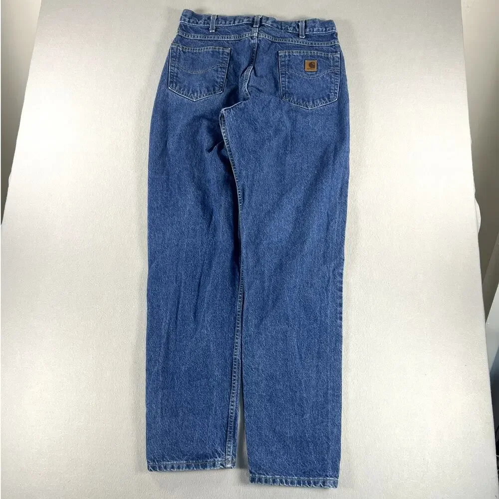 Vintage Y2K Carhartt B113DST Relaxed Fit Denim Jeans Dark Stone Mens Size 36x36